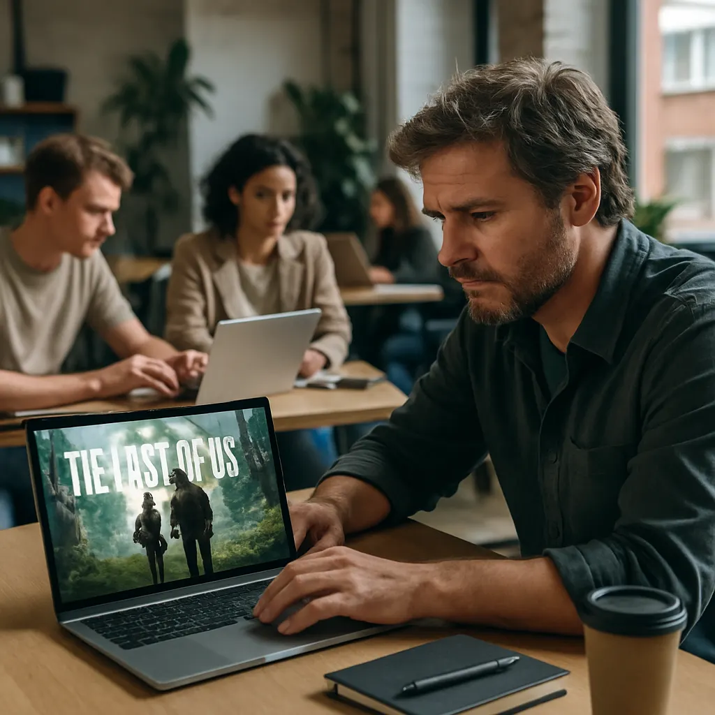Dramatische Szene aus The Last of Us mit intensivem Licht