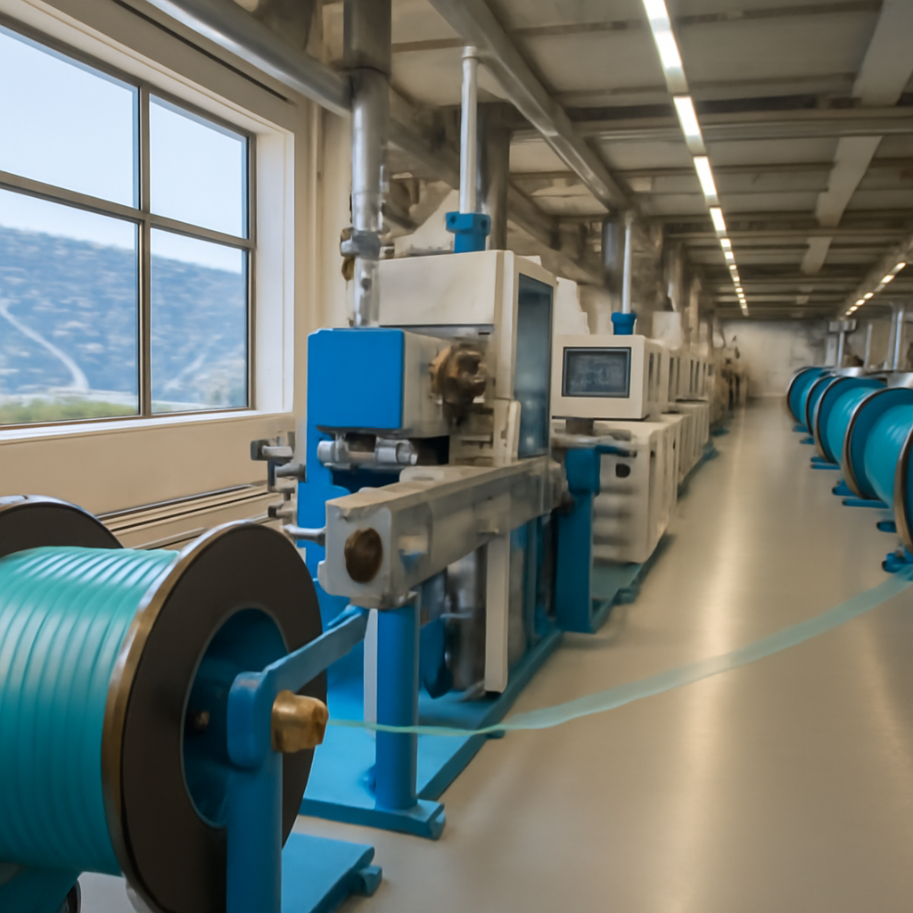 Nachhaltige Produktionslinie für optische Kabel mit Solarenergie