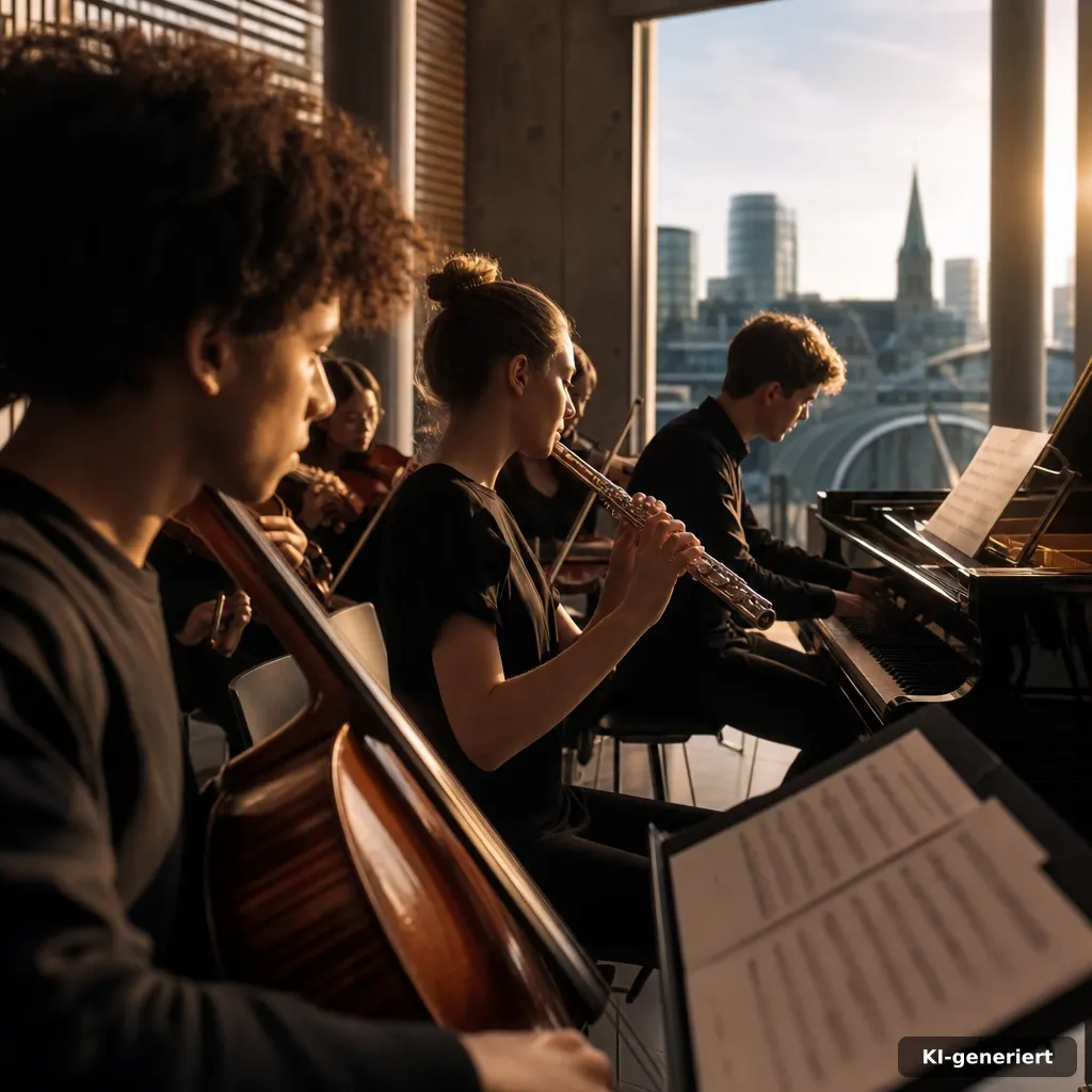 Konzert der jeki-orchester neuss: RomaNEum und Stadtbühnen im Juli 2026, dokumentarischer Stil mit natürlichem Licht