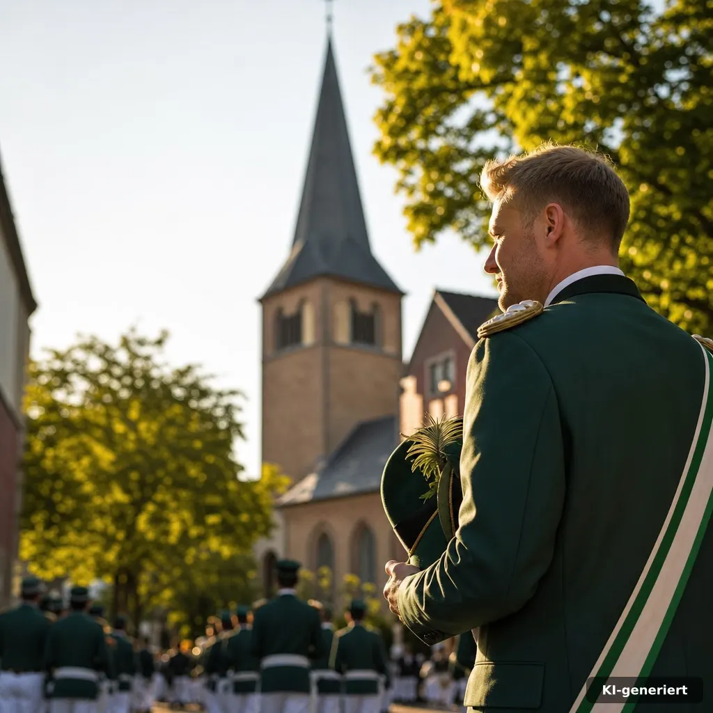 Schützenfest in Neuss-rosellerheide Neuss: Editorial-Dorf-Szene mit Zeitplan-Feeling und Parade-Stimmung, 27.–30. Juni 2026