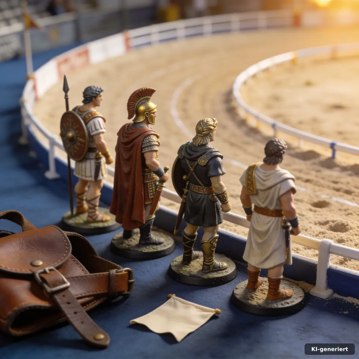 Anno 117 Hippodrom DLC: Rennen mit euren Spezialisten 3 Vier Spezialisten warten an der Rennbahn des Hippodroms