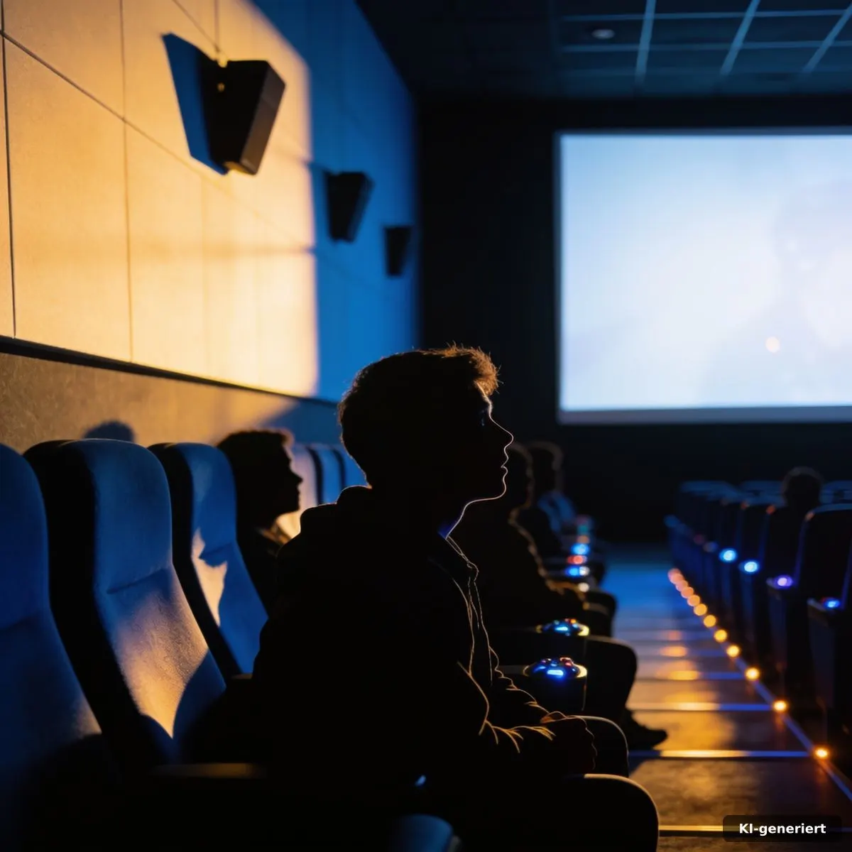Kinopublikum bleibt nach einem Horrorfilm für die zusätzlichen Szenen sitzen