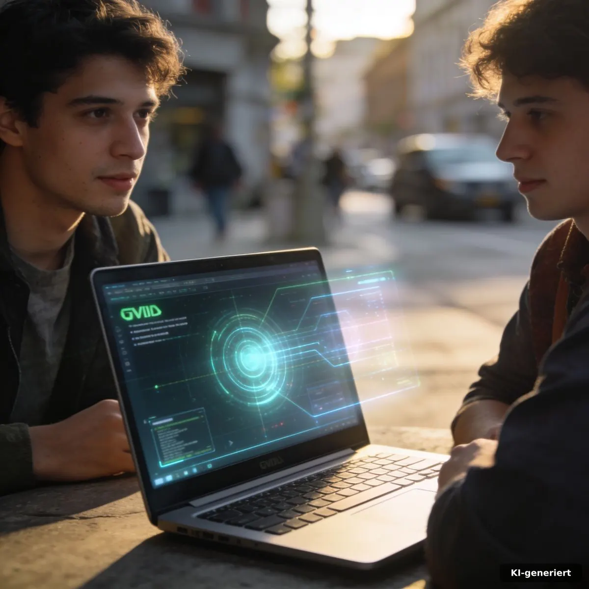 KI Video Detektor von Nvidia analysiert synthetische Videobilder in einem modernen Medienkontrollraum
