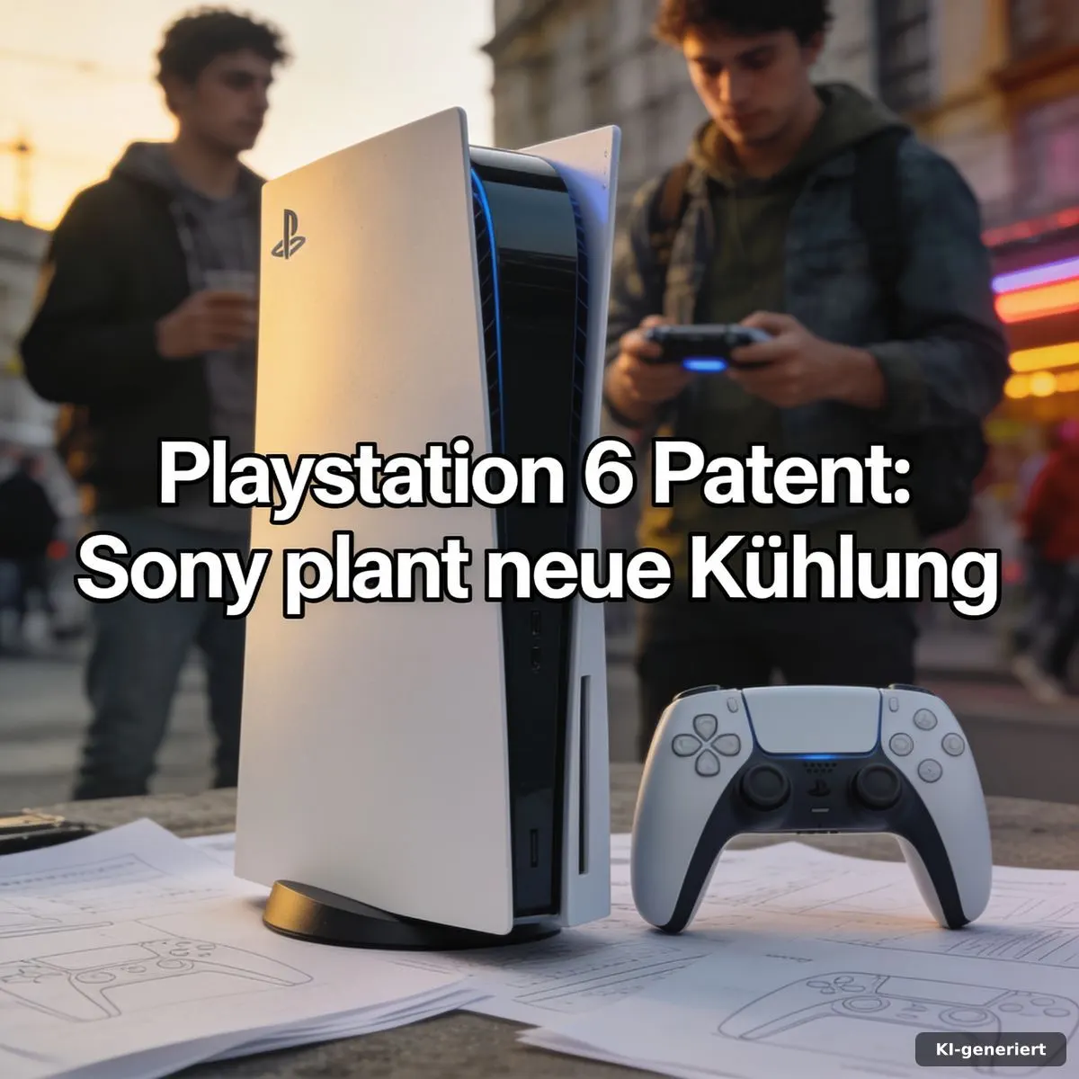 Playstation 6 Patent mit geschlossenem Kühlsystem, Heatpipes und vertikal aufgestellter Sony-Konsole