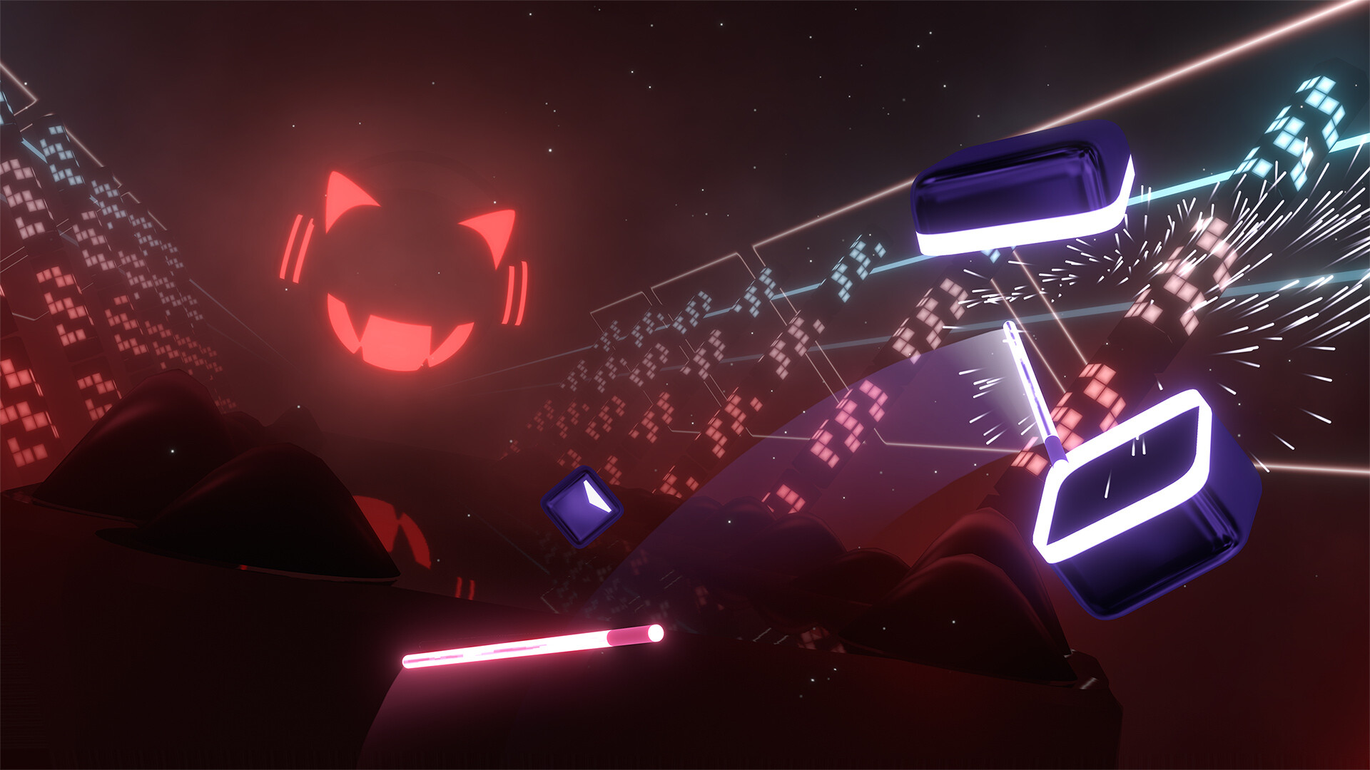Beat Saber - Monstercat Mixtape 2 - F.O.O.L & Power Glove - "Mercenary" (2024) — offizieller Spiel-Screenshot