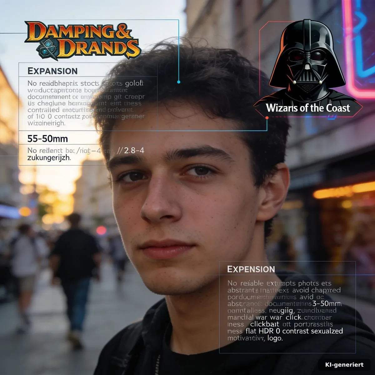 Dungeons & Dragons Star Wars Erweiterung mit Würfeln, Raumschiffmodell und dunkler Sci-Fi-Atmosphäre am Spieltisch