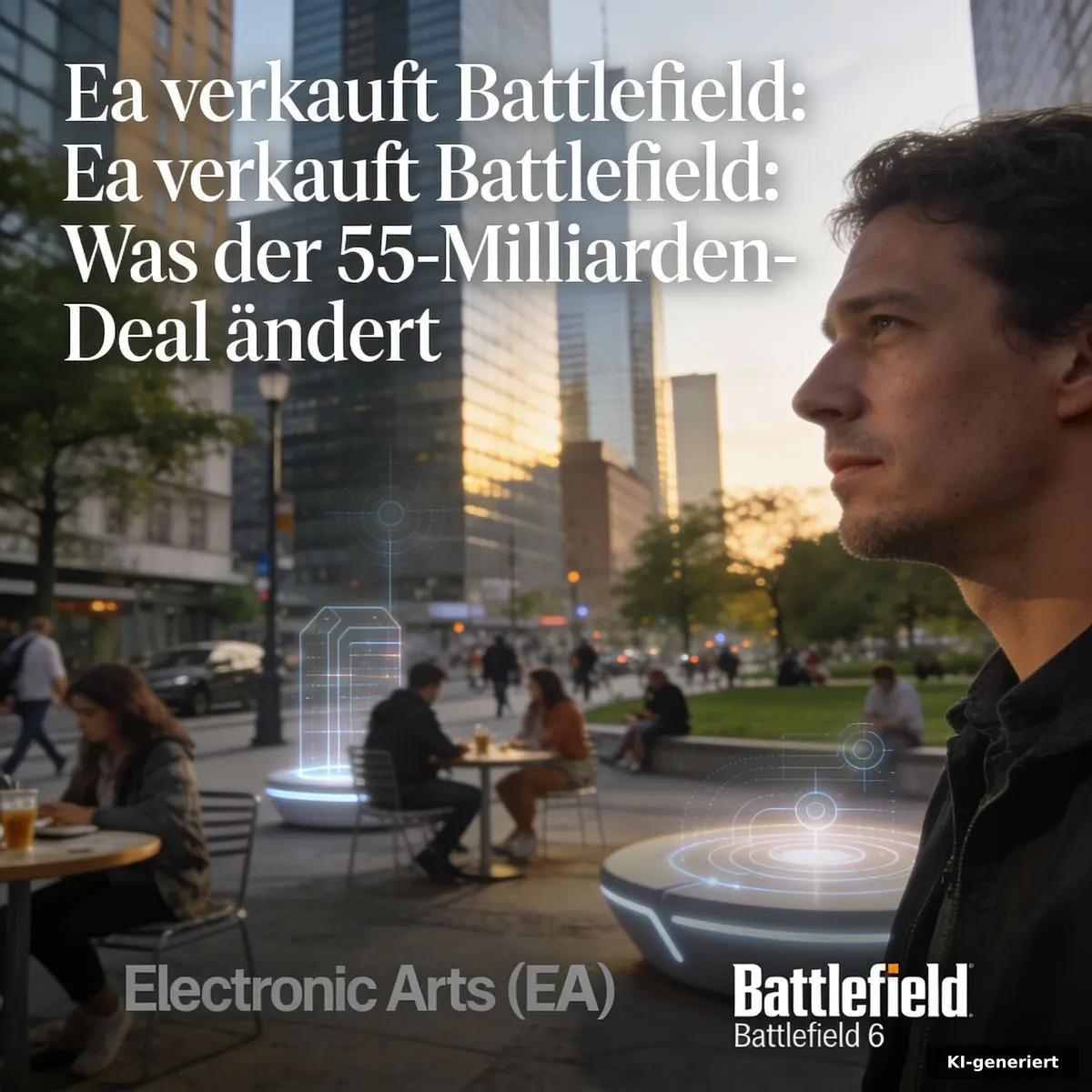 EA verkauft Battlefield: Publisher-Zentrale, Server und Deal-Unterlagen symbolisieren den Eigentümerwechsel.
