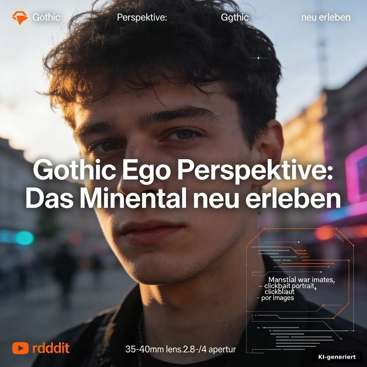 Gothic Ego Perspektive im Minental mit sichtbaren Händen, Ruinen und nebliger Fantasy-Landschaft