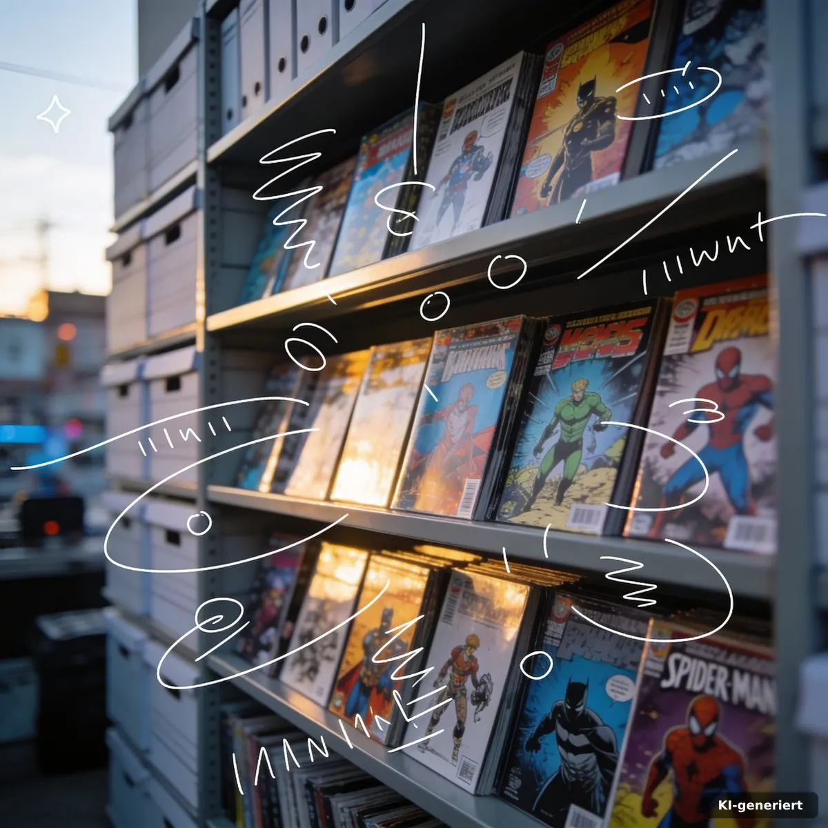 Marvel Hintergrundsammlung Aufbau: Mehr als Comics 2 Geordnete Marvel-Comics als Teil einer umfangreichen Hintergrundsammlung